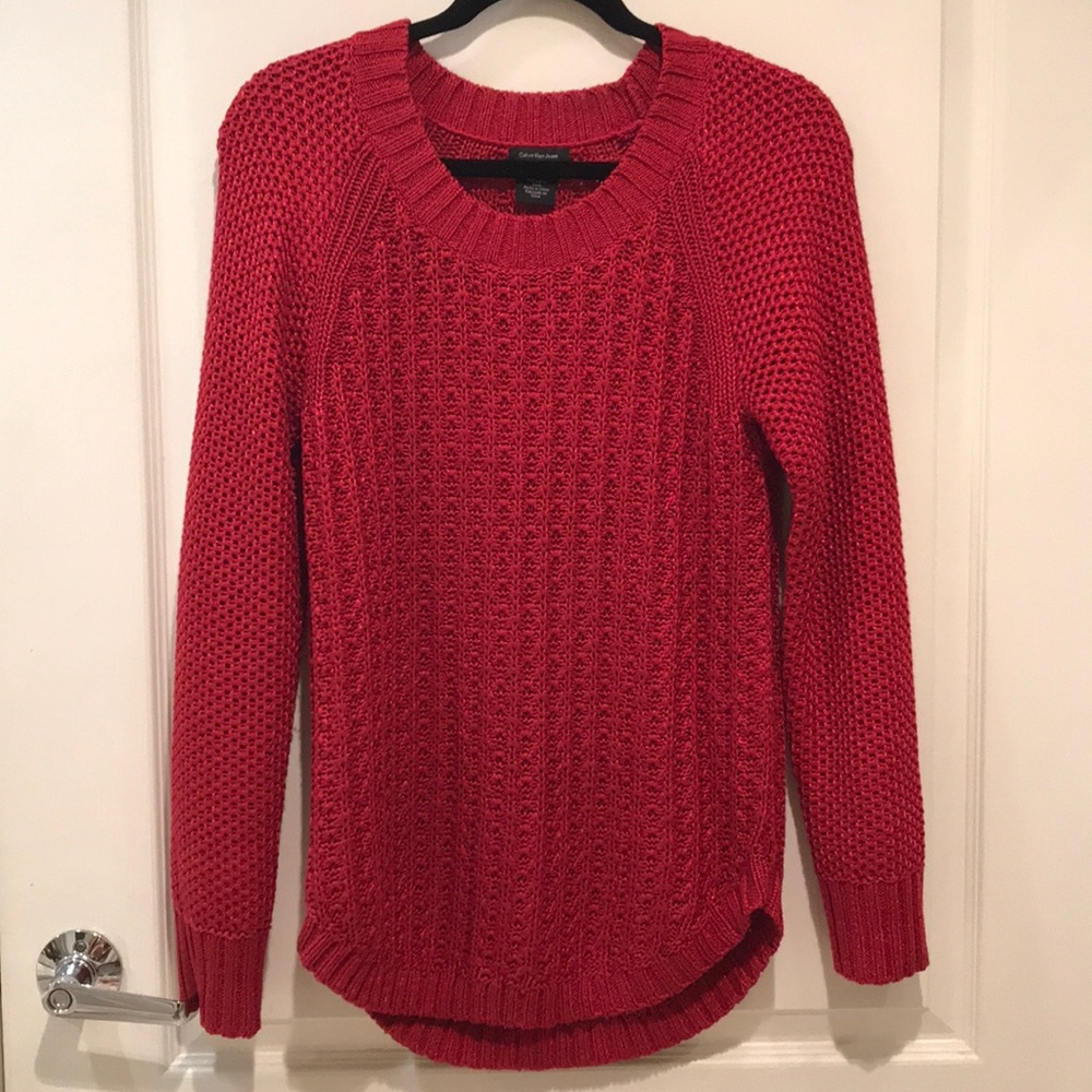 Calvin Klein heavy cable knit sweater